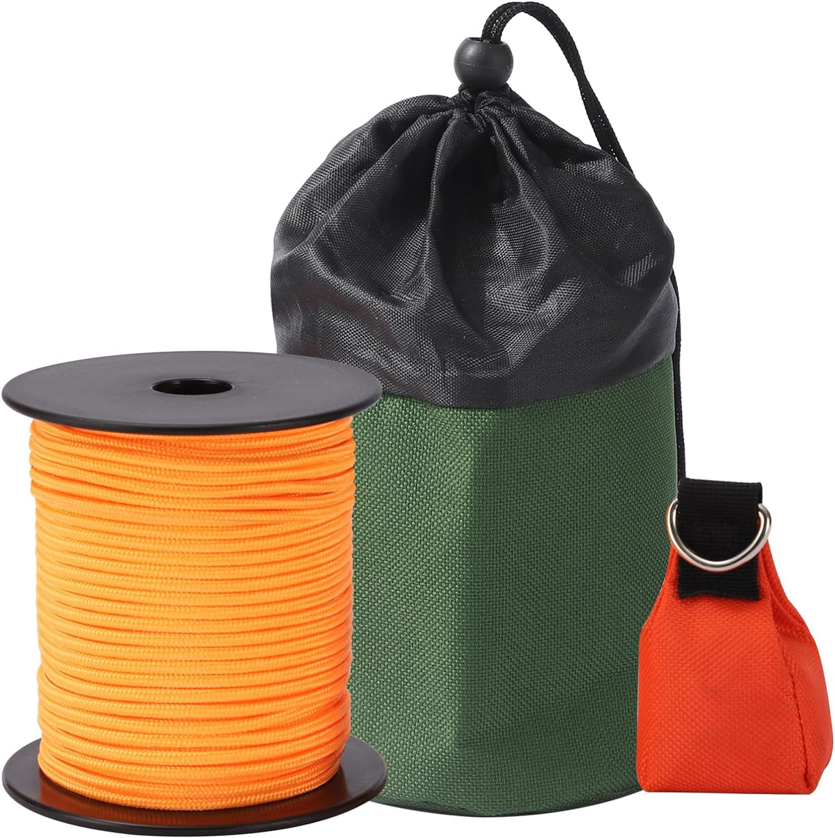 Arborist Throw Weight and Line Kit, 164’ Ultra Slick Polyester Rope and 14Oz Throw Weight