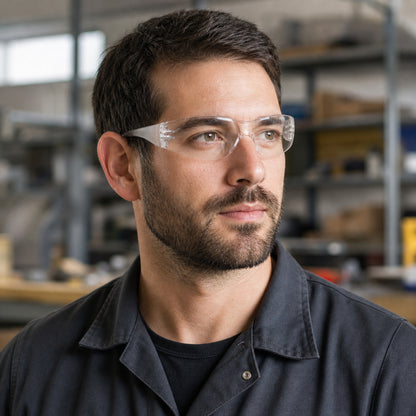 12 Pack Safety Glasses Clear Lens ANSI Z87.1 