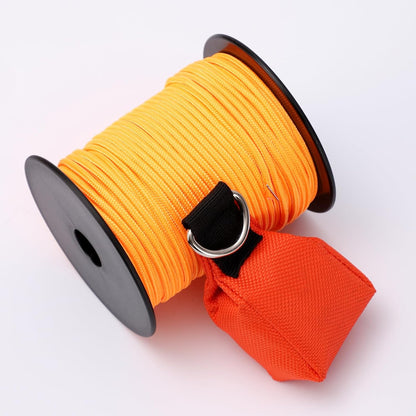 Arborist Throw Weight and Line Kit, 164’ Ultra Slick Polyester Rope and 14Oz Throw Weight