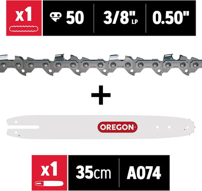 Oregon 14" Bar & Chain Combo, 3/8", .050" Gauge, 50 DL for STIHL MS-194