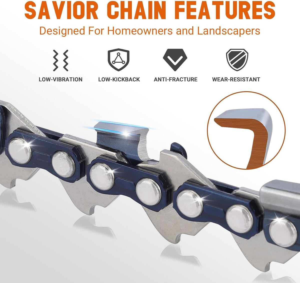 18" Chainsaw Bar and 2 Chain Combo .325" .063" 68DL for STIHL MS-250