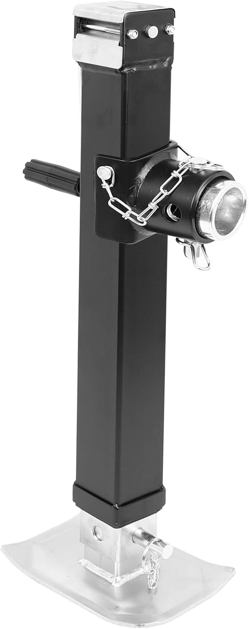 8,000 Lbs Heavy Duty Square Trailer Jack, Weld-On Pipe Mount Swivel Jack with 28" Lift Range