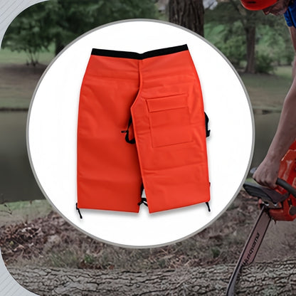 Chainsaw Safety Chaps – Protective Orange Logging Chaps for Men, Adjustable 22–39" Waist