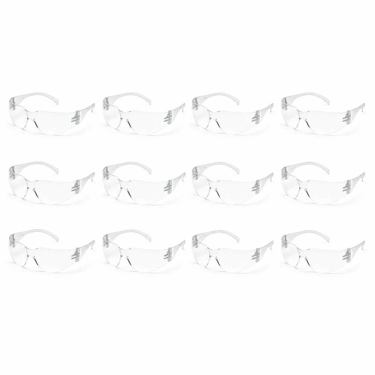 12 Pack Safety Glasses Clear Lens ANSI Z87.1 