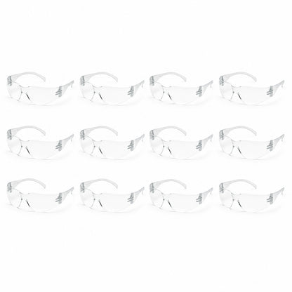 12 Pack Safety Glasses Clear Lens ANSI Z87.1 