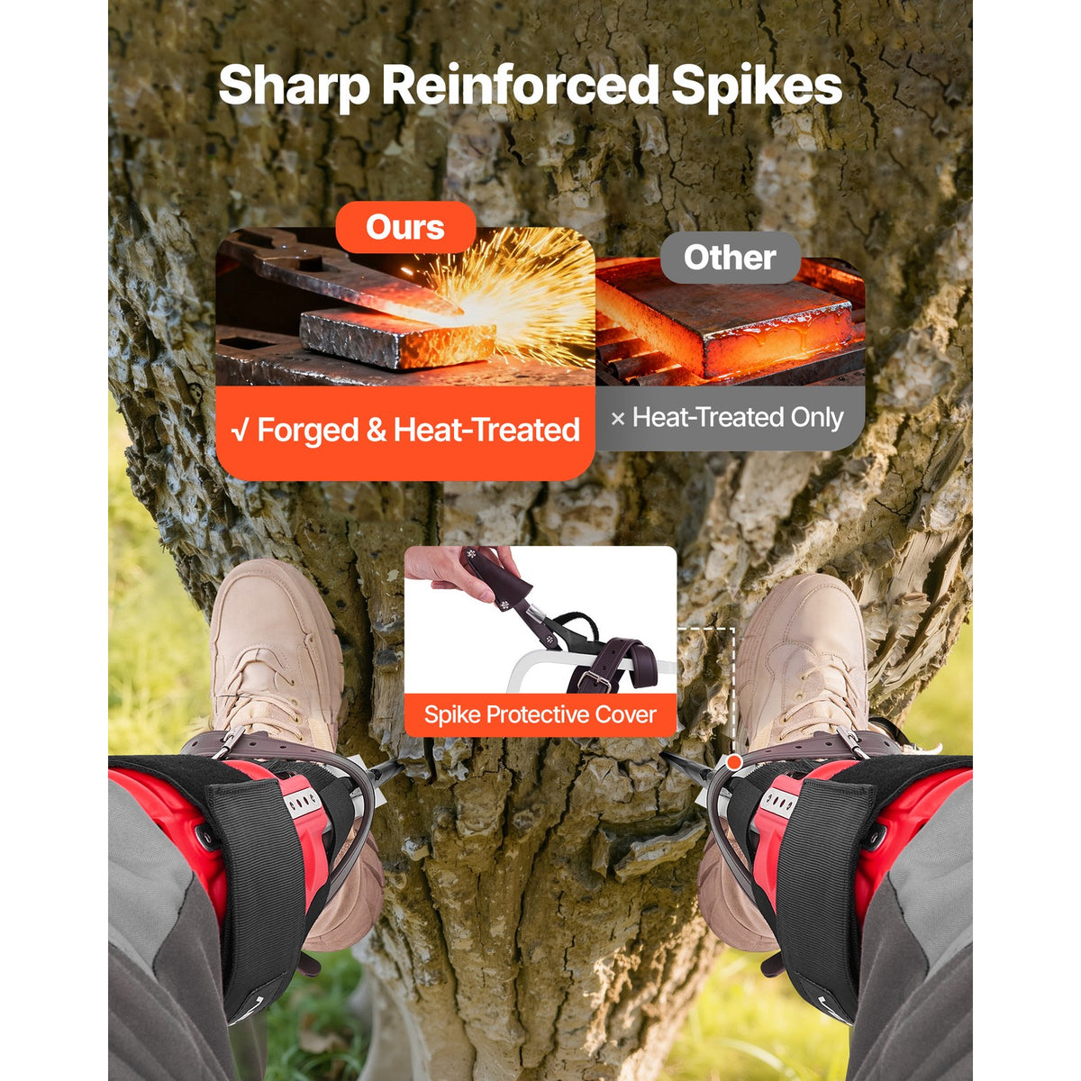 Adjustable Tree Climbing Spikes Set